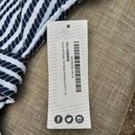 Boohoo Belted Swimsuit Navy Blue & White Nautical Rope Print Tie Waist Size 12 Photo 3