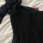 Cupshe NWT  Black Dress with Velvet Long Sleeves Photo 11