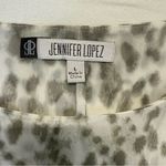Jennifer Lopez Jlo Animal Print Blouse Women’s Large short sleeve Boho Cruise Photo 3