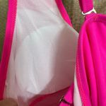 Bright Hot Neon Pink V Neck Cutout One Piece Swimsuit Medium NWOT Photo 3