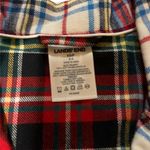 Lands' End NWT Red, Green, Yellow, Blue, and White Land’s End Button Up Flannel Nightshirt Photo 3