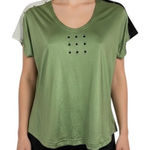 JAMIE SADOCK Avocado Green Cap Sleeve Top Silver Studs NWT $55 Size‎ Small Photo 0