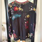 Johnny Was  BIYA MISHTI Folk Embroidered Black Tunic Photo 5