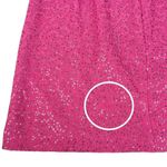 Loft  Hot Pink Barbie Sequin Mini Dress Skirt Wool Blend Size 8 Photo 4