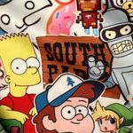 Cartoon Network All Over Anime Print Hoodie Women Size S/M Photo 2