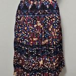 LuLaRoe Lola Blue Floral Pleated Midi Skirt Size Small Photo 0