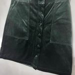FRNCH velvet green button down velour mini skirt Photo 0