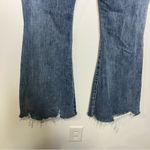 Kancan high rise super flare jeans raw‎ hem women’s size 30 trendy distressed Blue Photo 6