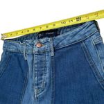 Boden Colorblock Raw Hem Straight Crop Jeans Artsy Picnic Summer Comfort 6L Blue Size undefined Photo 6