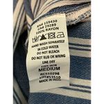 Elan  Blue Striped Long sleeve Faux Wrap Tie Top Shirt Medium Photo 9