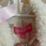 Sugar Thrillz Cream Fleece Jacket with Pink Bows Size M Photo 2