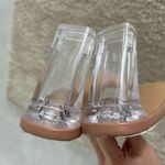 Women's Square Open Toe Slippers Shoes Casual Chunky Heel Sandals White Size 9 Photo 4