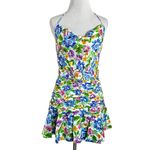 For Love & Lemons Miranda Belted Matte Satin Mini Dress Size Small NWT Floral Photo 7