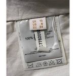 PRINGLE OF SCOTLAND White Ivory Leather Cropped Collarless Jacket Women's Coat 6 Photo 7