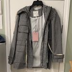 Avec Les Filles NWT  Gingham Water Repellent Hooded Jacket Photo 3