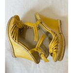 Seychelles Yellow Wedge Sandals Espadrille Platform Heels Size 7.5 Photo 7