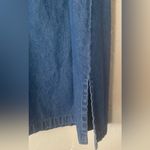 Only Necessities Long Sleeved Denim Chambray Ruched Bodice Dress Sz 14W Blue Photo 3