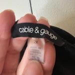 Cable & Gauge  Black 3/4 Sleeve Crewneck Sweater  Ruffle Side Slits Women’s Sz 2X Photo 3