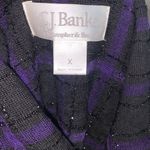 cj banks C.J. Banks Blazer Size X Shimmering Black Checkered with Purple Stripes Photo 8