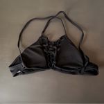 Xhilaration  Macrame High Neck Bralette Bikini Top in Black Size M New Photo 4