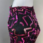 Vintage Silk & Sequin Short Sleeve Blouse Medium Cocktail Black Photo 6