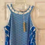 Aryeh  Blue and White Sleeveless Dress size M brand new length 35” bust 34” Photo 3