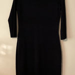 Ralph Lauren Santana knit body con midi dress medium black textured stretchy Photo 0