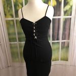 Black Lace Up Dress Size M Photo 4