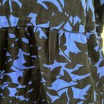 Gap  Blue and Black Floral Pocket Dress | Extra Large Photo 5