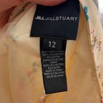 Jill Stuart Jill  Yellow Multi Ruched Floral Satin Dress Photo 4