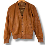 Wanderers The Londoner Cardi Lamb Leather Jacket Tan Photo 0