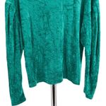 We The Free Milan Top Teal Crushed Velvet Sweatshirt Sweater Long Sleeves Photo 7