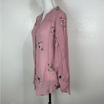 Fig & flower pink embroidered button down L Size L Photo 1