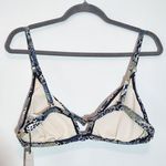 Shade & Shore  Blue and Black Snakeskin Print Bikini Top NWT Size XL Photo 2