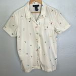 Denim & Co  floral embroidery top Photo 0