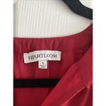 Heartloom  Women's Small Red Long Sleeve‎ Pleated Sleeve Career Photo 1