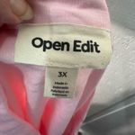 Open Edit  Pink Long Sleeve V Neck  Top Size 3X NWT Photo 6