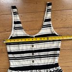J. Crew Striped Knee Jumper Dress SZ Small Button Back Scoop Neck Cotton Preppy Black Photo 6