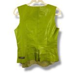 Diesel Vintage Y2K  Leather Green Chartreuse Vest Style Top Photo 1