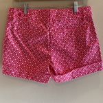 New York & Company cotton cuffed dress geometric hot pink shorts size 2 Photo 3