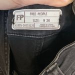 Free People Gray Denim Overalls Size 26 Skinny Ankle Eclipse Black Wash Boho Photo 5