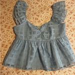 Blue Flowy Shirt Size M Photo 0