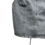 Edikted Edkited Quinlan Open Back Sleeveless Denim Top Women’s Size Large Photo 3