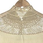 Free People Women’s On the Island Boho Light Yellow Crochet Top Photo 6