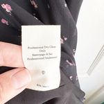 Love Shack Fancy Cora Silk Mini Dress Black Pink Floral Print Sheer Sleev M Photo 13