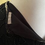 Laurence Kazar Black Beaded & Sequin Top | Silver & Gold Detail | Size M Photo 10