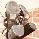 Qupid Black Gladiator Heels 8 Womens Strappy Chunky High Heel Sandals Bold Chic Photo 1