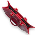 wilson's leather  Womens Satchel Tote Bag Handbag Purse Red Leather Large Photo 8