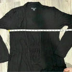 DKNY  Black Longline Cardigan Sweater Wrap Tie Duster Knit Long Sleeve Size M Photo 2
