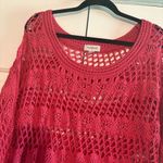 Avenue  Pink Open Knit‎ Crochet Top Size 14/16 Photo 2